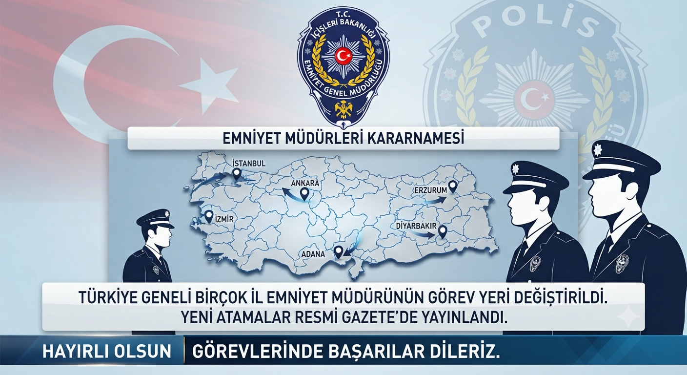 EMNİYET GENEL MÜDÜRLÜĞÜ’NDE 39 İL EMNİYET MÜDÜRÜ DEĞİŞTİ