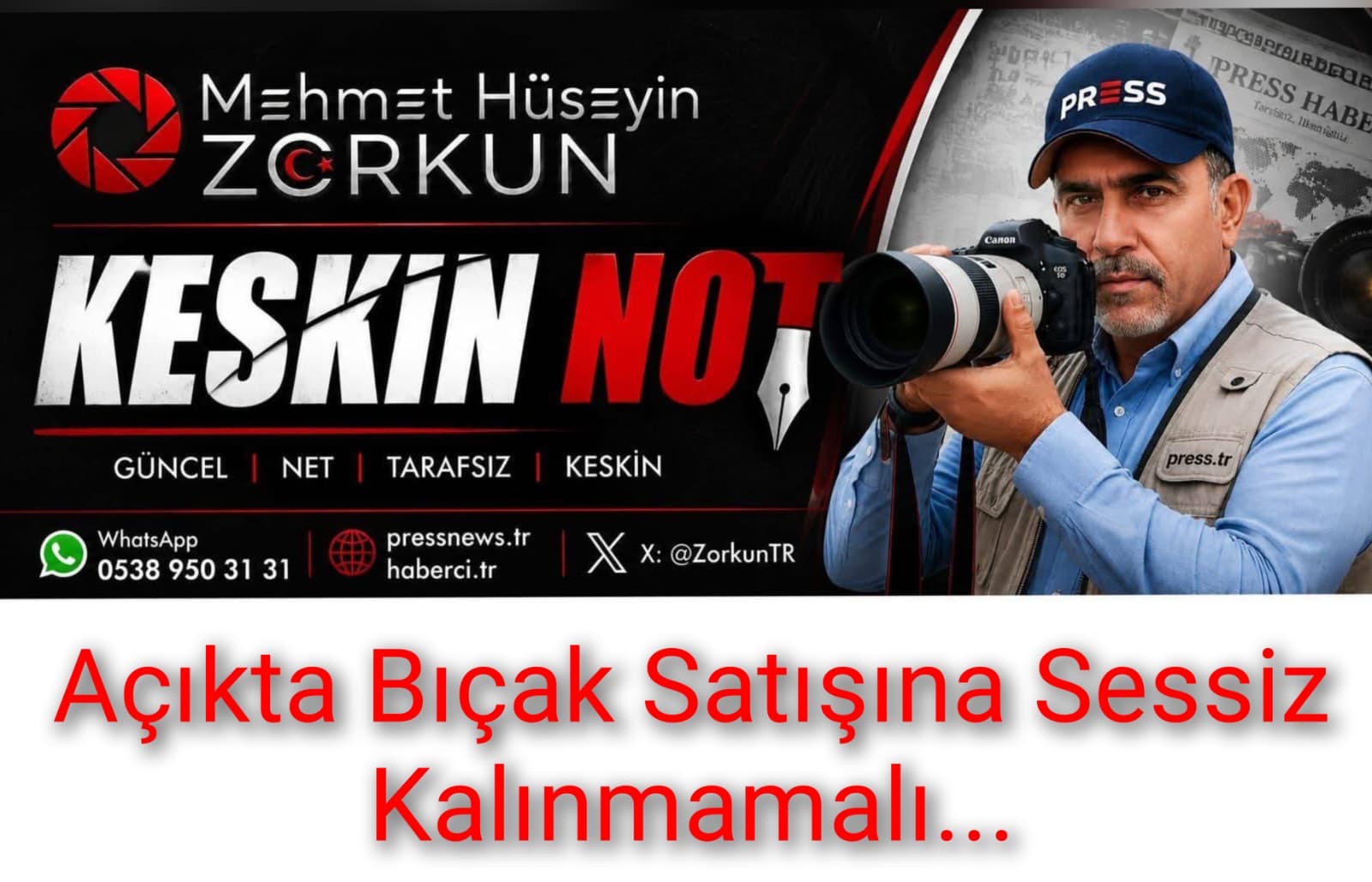 AÇIKTA BIÇAK SATIŞINA SESSİZ KALINMAMALI...